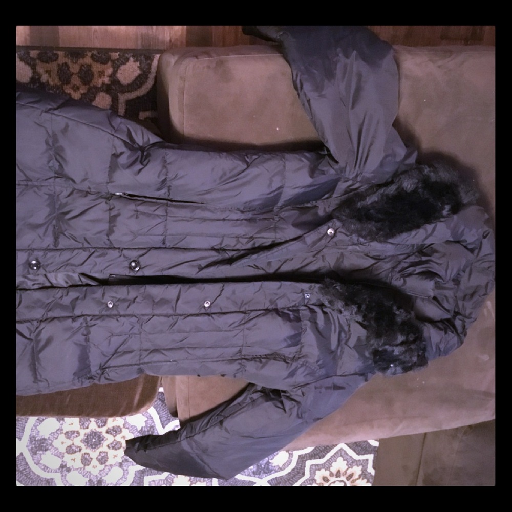 Larry Levine black puffer coat